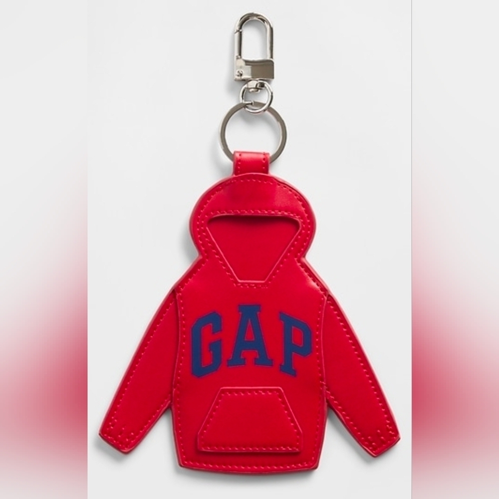 Gap Logo Hoodie Keychain Charm In Modern Red. New